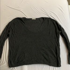 Nordstrom BP Charcoal Grey Waffle Sweater